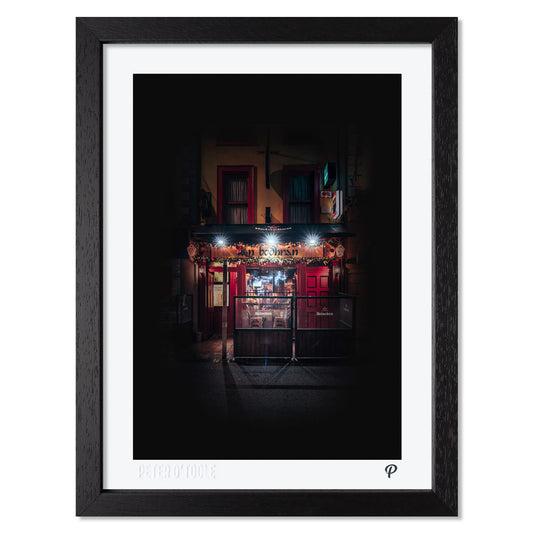 An Bodhrán Pub Print (Framed)