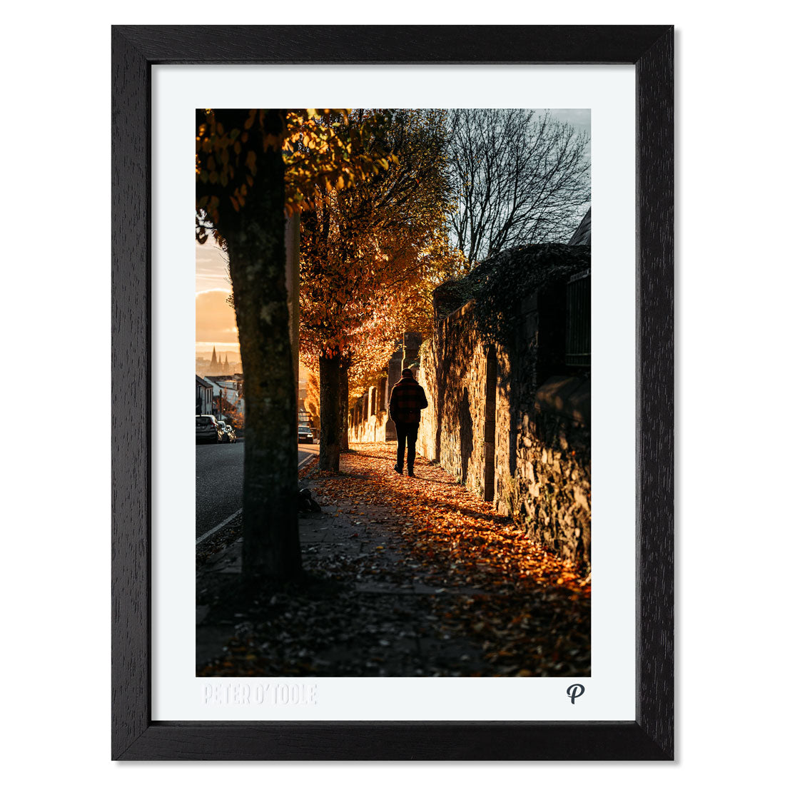 Autumnal Walk on Wellington Print (Framed)