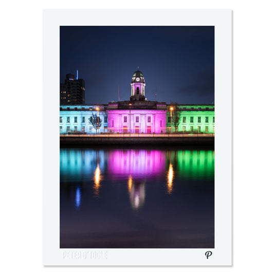 Cork City Hall for Metastatic Breast Cancer Awareness Day Print