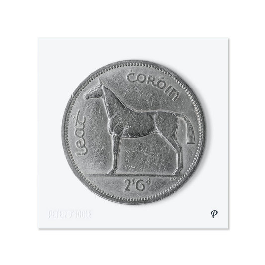 Half Crown/Leath Choróin Irish Hunter Horse Coin Print