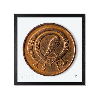 Half Penny Coin Print (Framed)