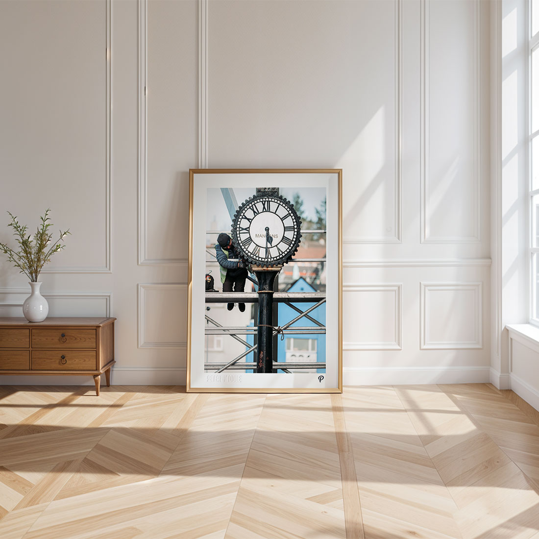 Mangan's Clock Being Repaired Print