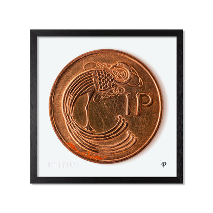 One Penny Coin Print (Framed)