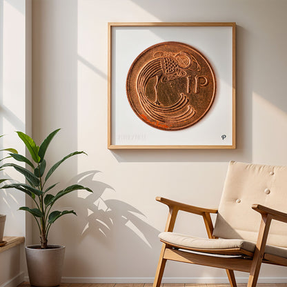 One Penny Coin Print