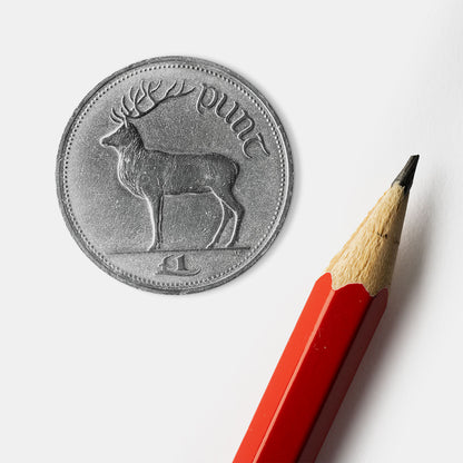 One Pound Deer Coin Print