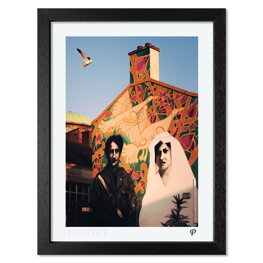 Peter Martin's 'Love Birds' Mural Print (Framed)