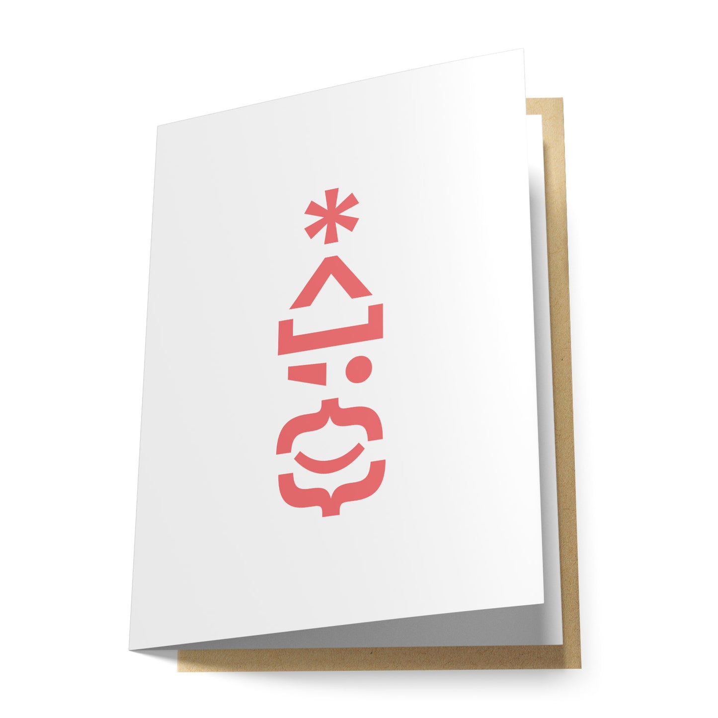 Typographic Santa Claus Greeting Card