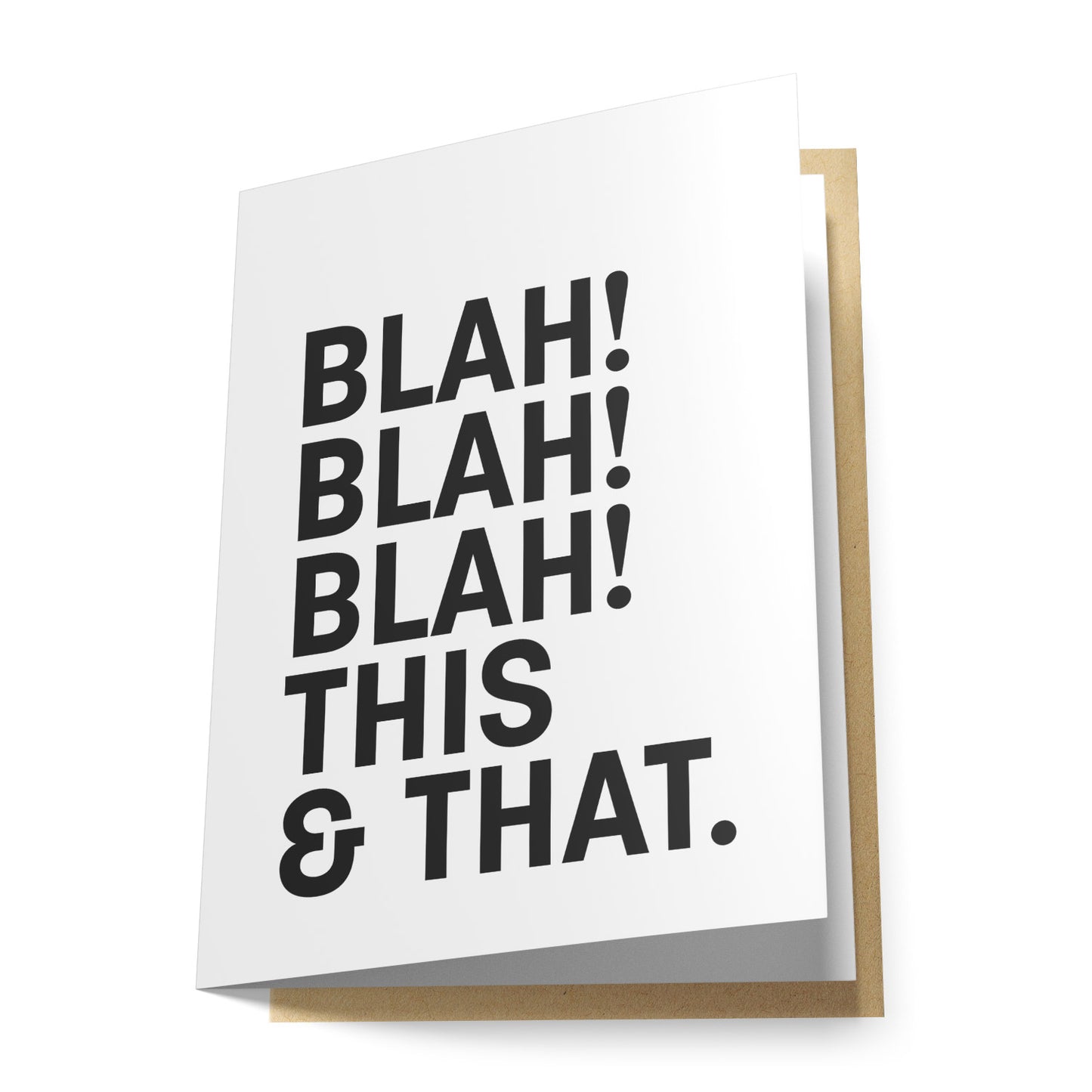 Blah! Blah! Blah! Greeting Card