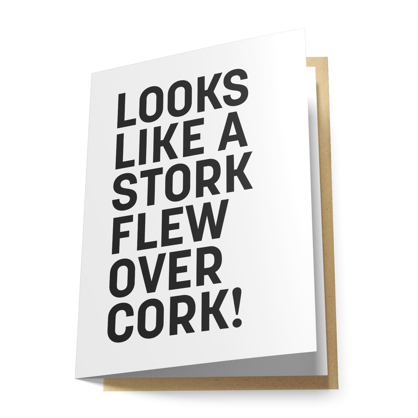 Looks Like a Stork Flew Over Cork! Greeting Card