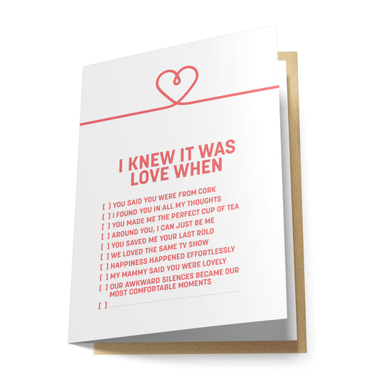 I Knew It Was Love When... Greeting Card