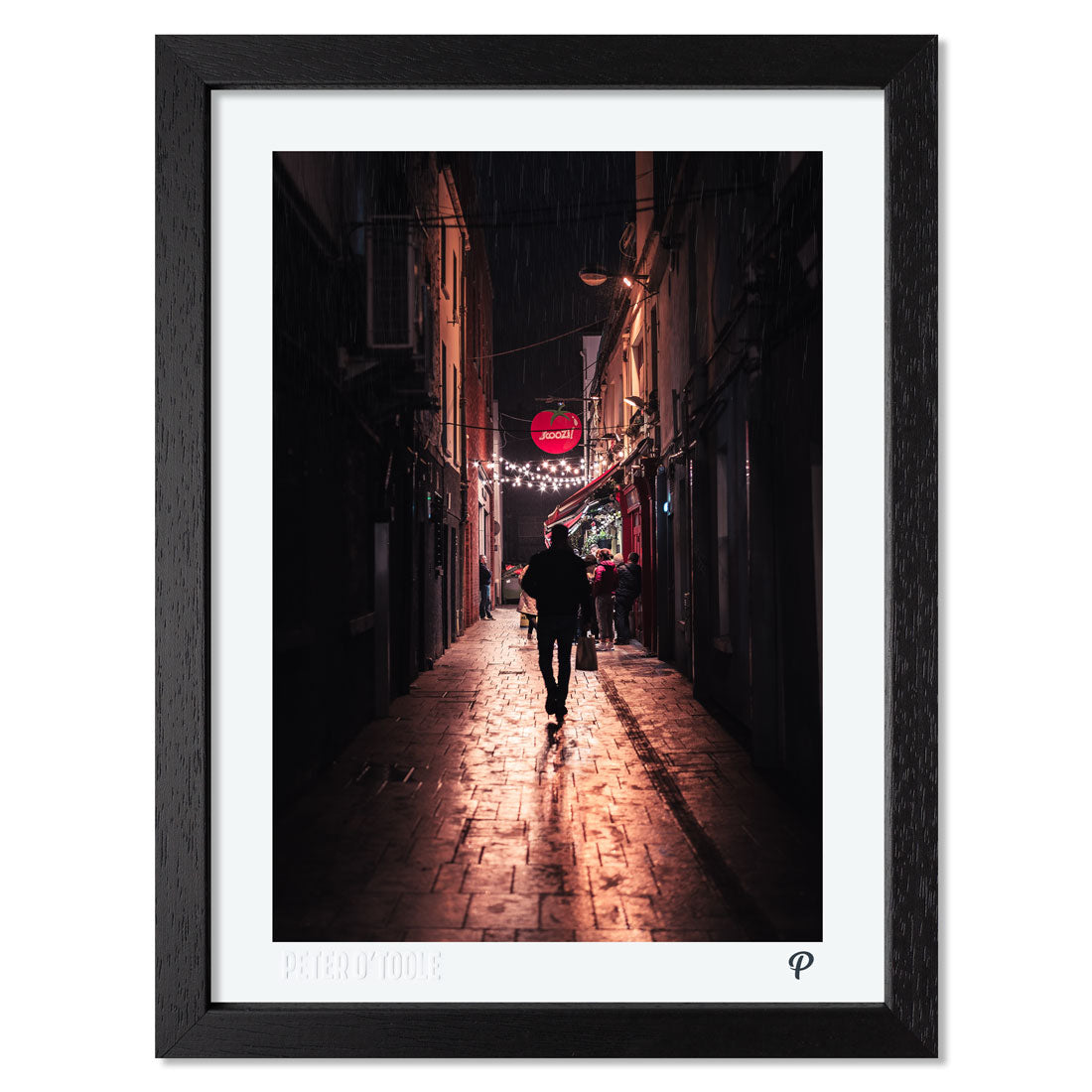 Strolling to Scoozi Print (Framed)