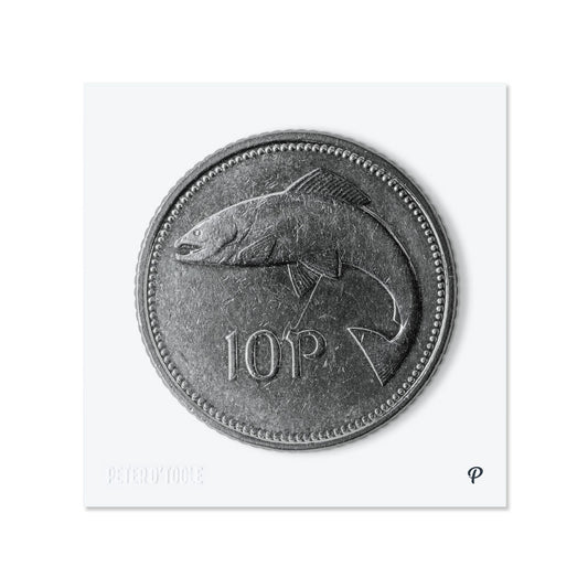 10p Salmon Coin Print