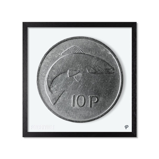 10p Salmon Original Coin Print (Framed)